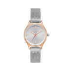 Silberne Edelstahl-Dresswatch