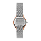 Silberne Edelstahl-Dresswatch