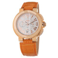 Orange Leather Dress Watch