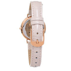 Beige Lederarmbanduhr