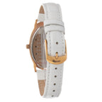 Weiße Lederarmbanduhr