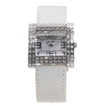 Graue Lederarmbanduhr