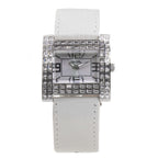 Graue Lederarmbanduhr