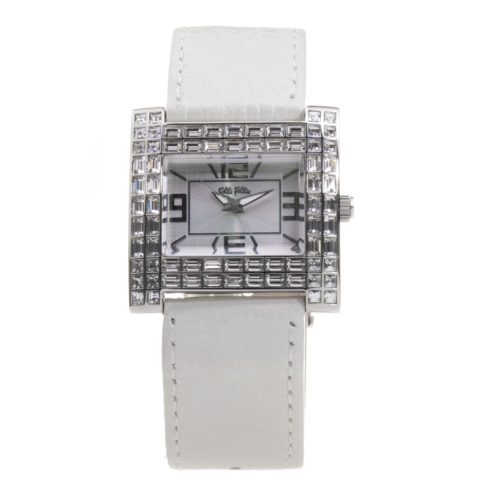 Graue Lederarmbanduhr