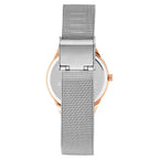 Silberne Edelstahl-Armbanduhr
