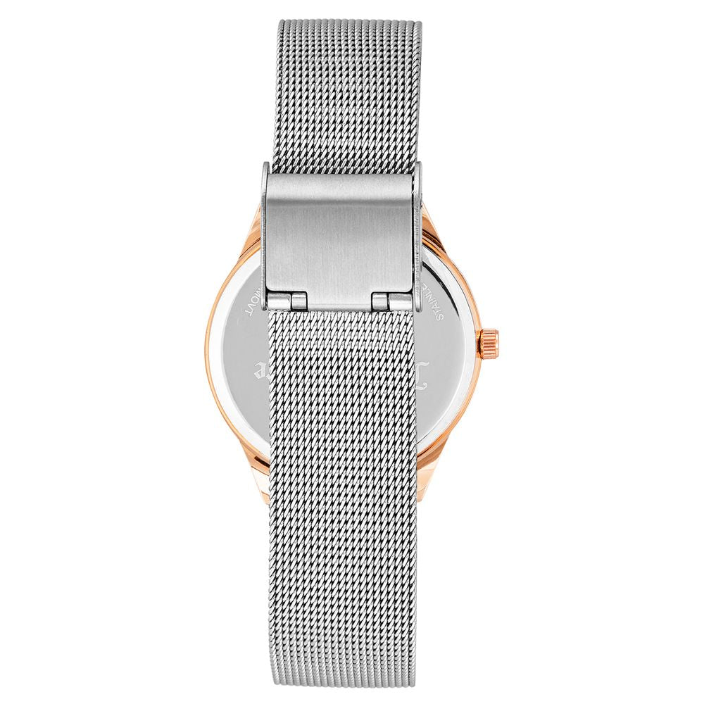 Silberne Edelstahl-Armbanduhr
