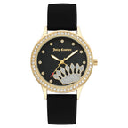Schwarze Synthetik-Armbanduhr
