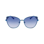 Blaue Metallsonnenbrille