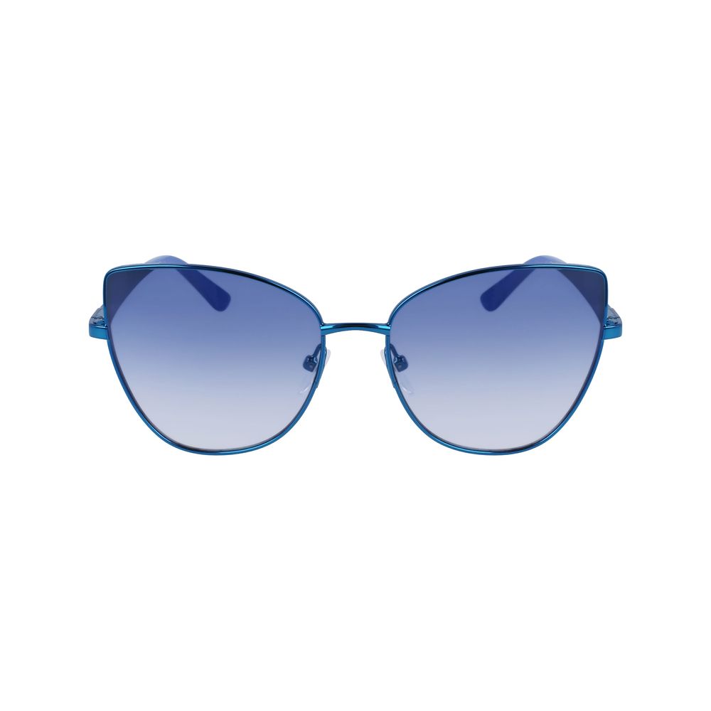 Blaue Metallsonnenbrille