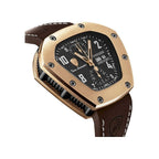 Black Leather Dress Watch