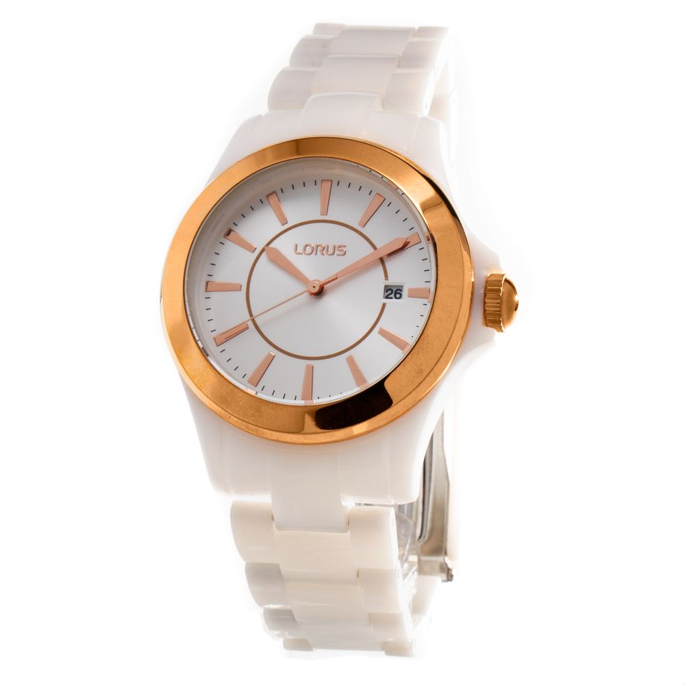 Orologio da polso con cinturino in plastica bianca