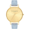 Blue Artificial Leather Dress Watch