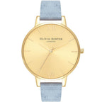Blue Artificial Leather Dress Watch