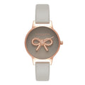 Gray Artificial Leather Dress Watch