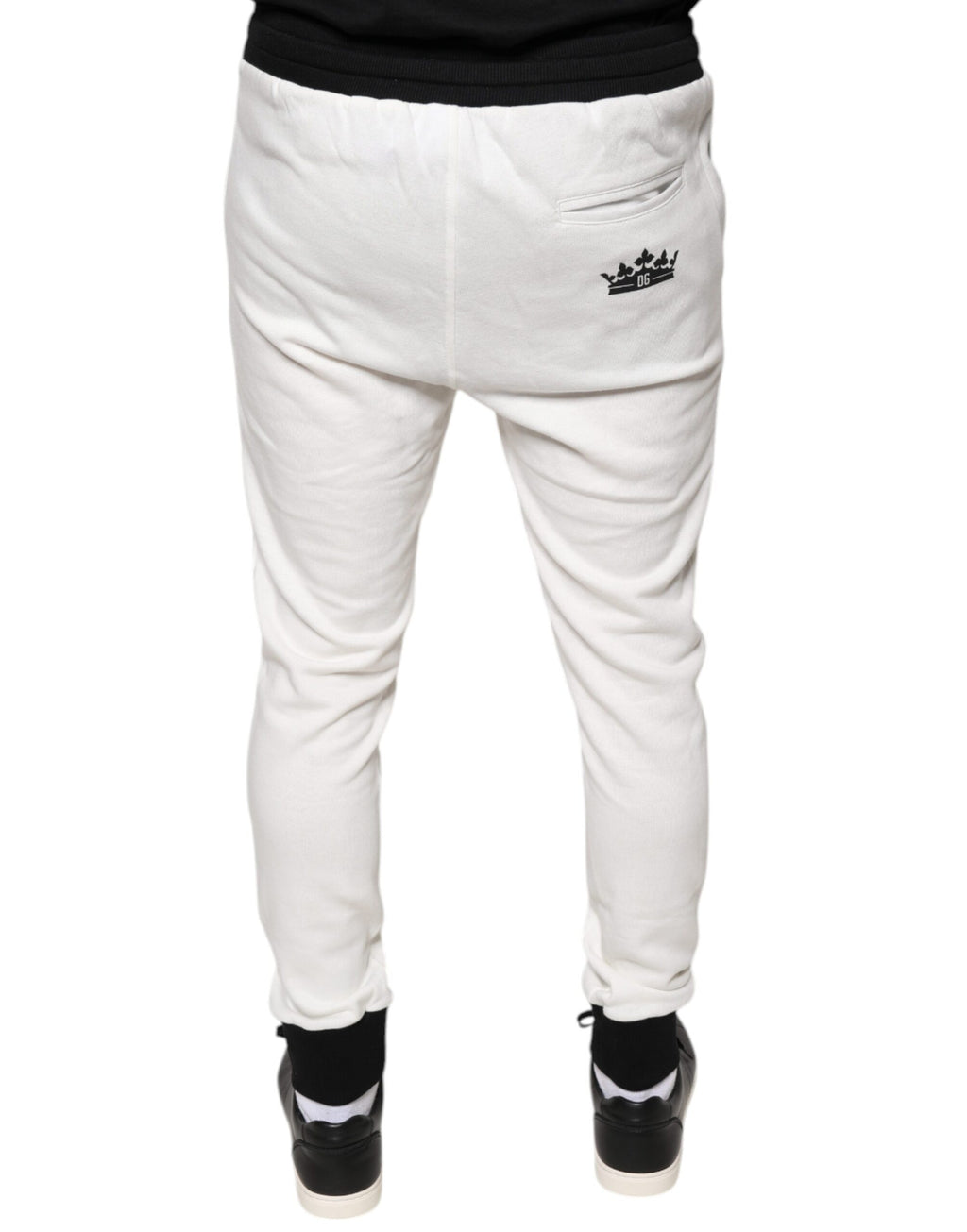 Weiße Baumwolle Slim Herren Jogger Sweatpants Hose
