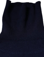 Blauer Rollkragenpullover aus Strick
