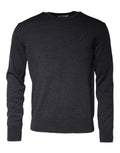 Maglione girocollo in lana grigio scuro