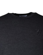 Maglione girocollo in lana grigio scuro