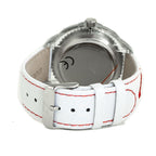 Orologio da polso con cinturino in pelle bianco