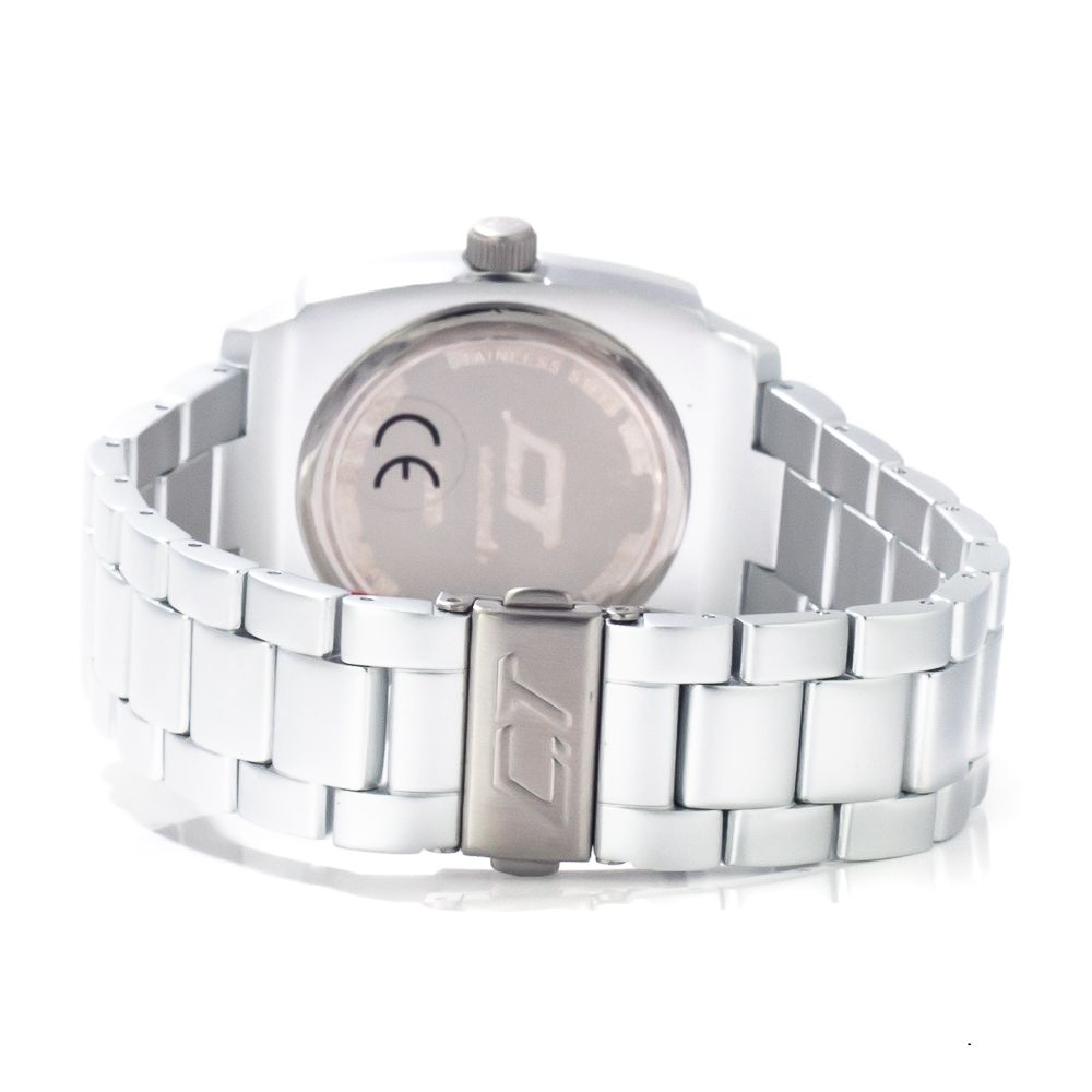 Silberne Aluminium-Kleideruhr