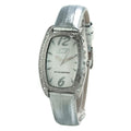 Silbernes Lederarmbanduhr