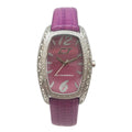 Lederarmbanduhr Lila