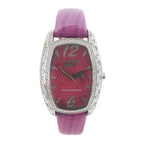 Lederarmbanduhr Lila