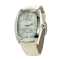 Weiße Lederarmbanduhr