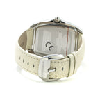 Weiße Lederarmbanduhr