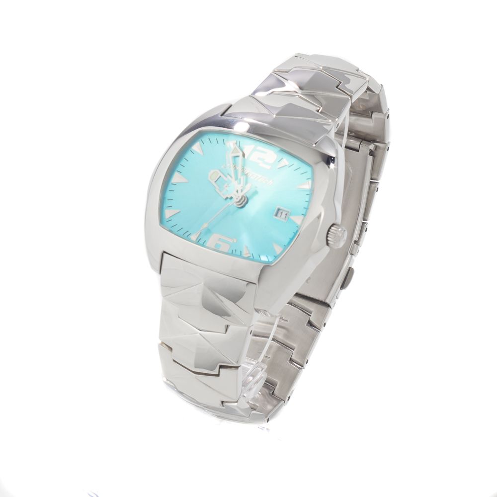 Silberne Edelstahl-Armbanduhr