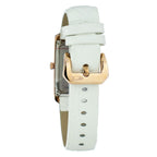 Weiße Lederarmbanduhr
