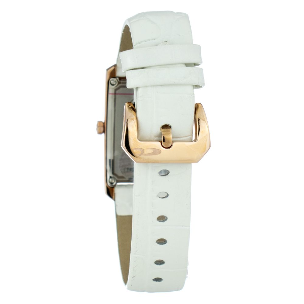 Weiße Lederarmbanduhr