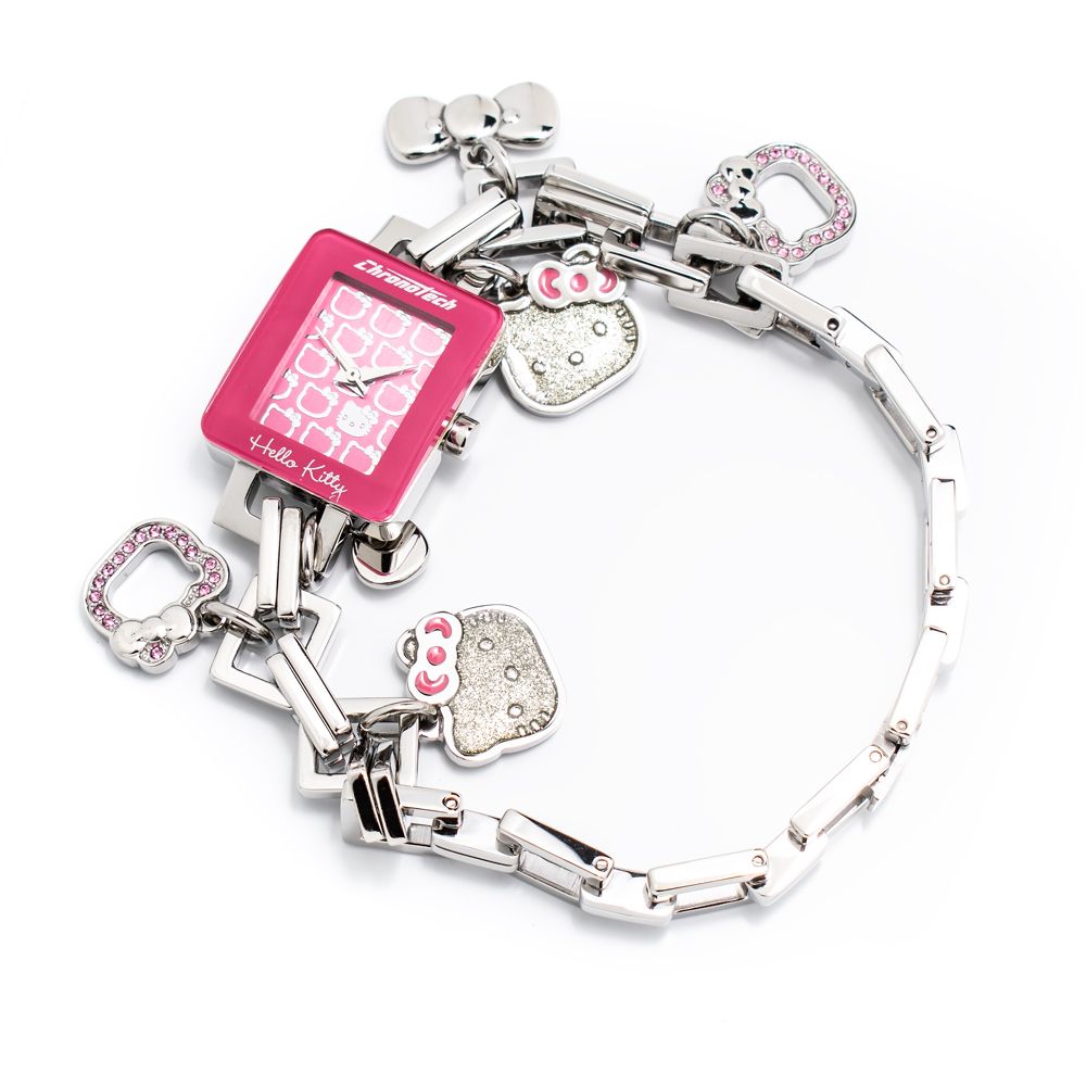 Silberne Edelstahl-Armbanduhr