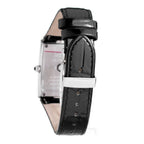 Schwarze Lederarmbanduhr