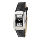 Black Leather Dress Watch