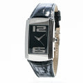 Black Leather Dress Watch