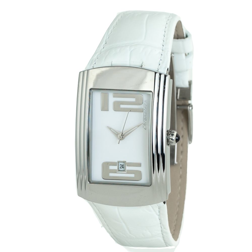 Weiße Leder-Dresswatch