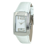 Weiße Leder-Dresswatch