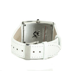 Weiße Leder-Dresswatch