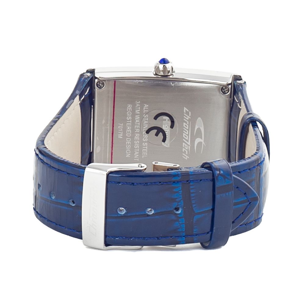 Orologio Elegante con Cinturino in Pelle Blu