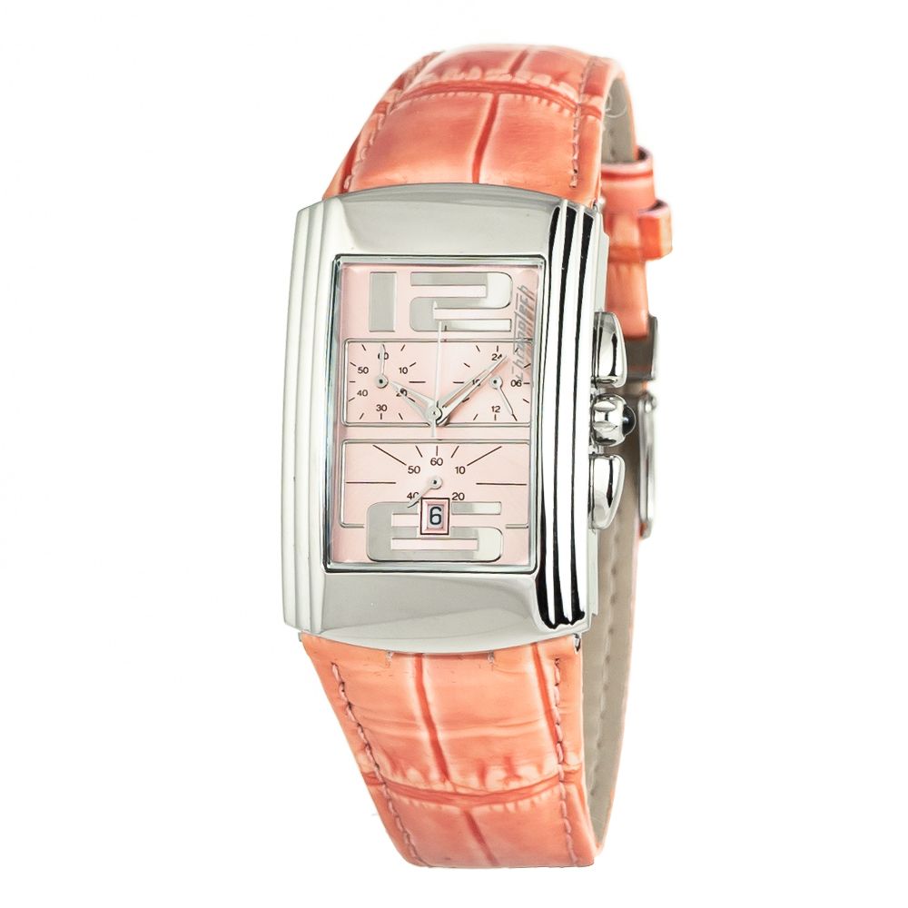 Bunte Leder-Armbanduhr