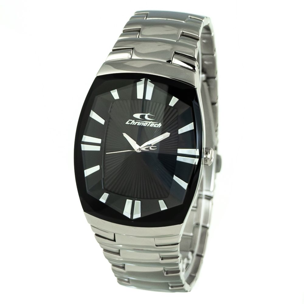 Silberne Edelstahl-Dresswatch