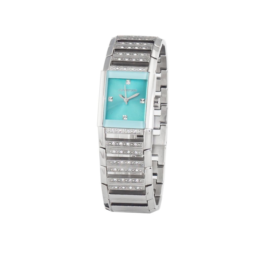 Silberne Edelstahl-Dresswatch
