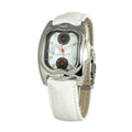 White Leather Dress Watch