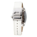 Weiße Lederarmbanduhr