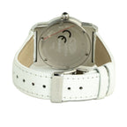 Weiße Lederarmbanduhr
