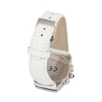 White Leather Dress Watch