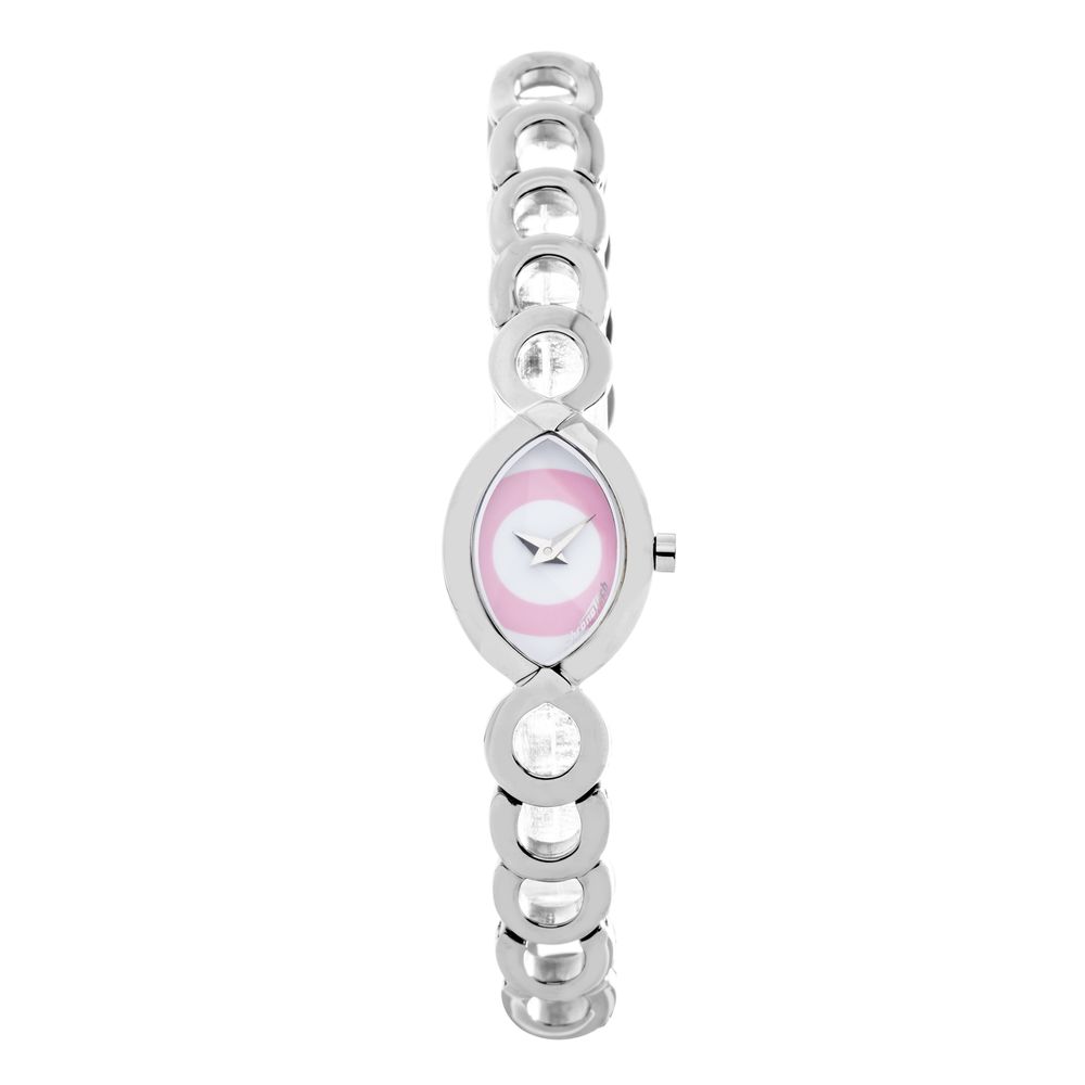 Silberne Armbanduhr aus Edelstahl