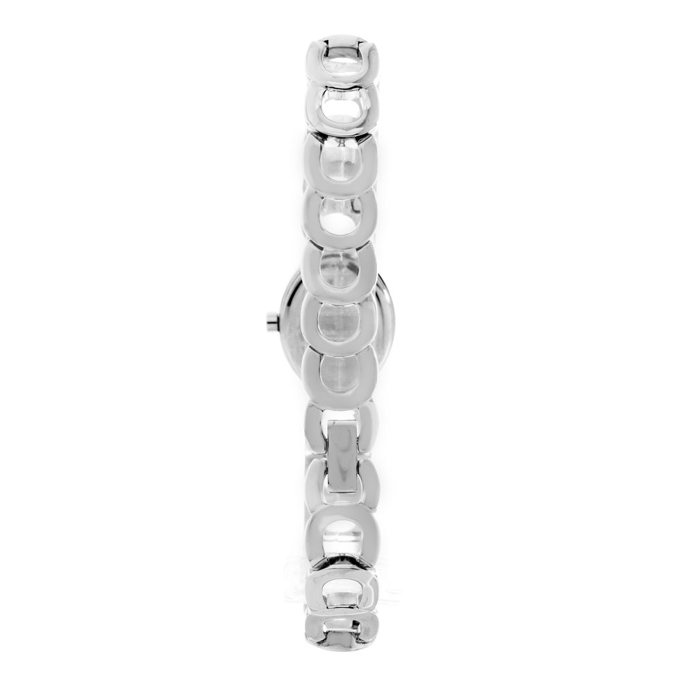Silberne Armbanduhr aus Edelstahl