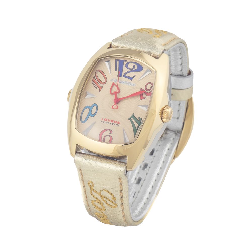 Silberfarbene Lederarmbanduhr